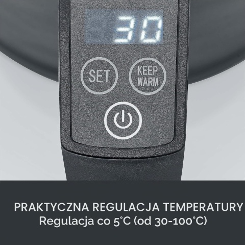 SEVERIN Czajnik elektryczny z regulacją temperatury, uchwyt z kolorowym wskaźnikiem ogrzewania, 2200 W,