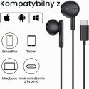 SŁUCHAWKI PRZEWODOWE BENEWY ME540 USB-C CZARNE DOUSZNE 1,2 M