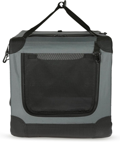 Składany transporter Amazon Basics 4-drzwiowy S 66×46×46 cm dla psa i kota