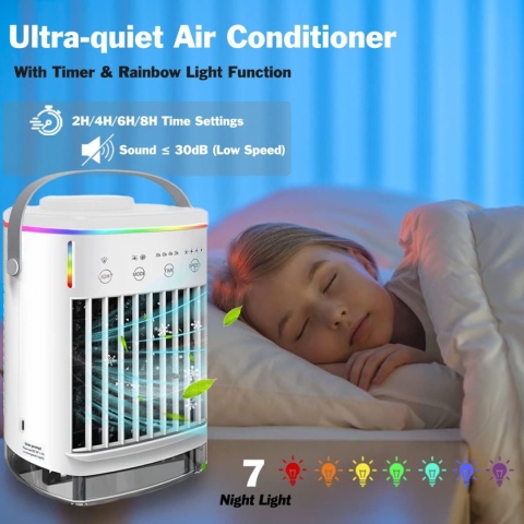 SogYupk Przenośna chłodziarka powietrza 5 w 1, mini klimatyzatory