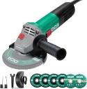 Szlifierka kątowa DCA 115 mm, elektryczna szlifierka przewodowa 860 W, 11800 obr./min
