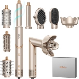 UKLISS Hairstyler 8 w 1, Pro Airstyler i suszarka do włosów z Air Brush Wrap, lokówka do włosów, jonowa stylizacja
