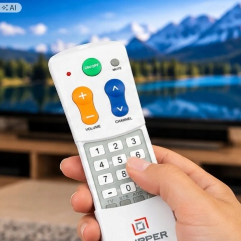 Uniwersalny Pilot TV Duże Przyciski 3 Urządzenia Dekoder Soundbar