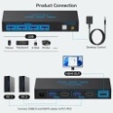 VPFET VP-SW206 PRZEŁĄCZNIK KVM HDMI 8K60Hz DLA 2 KOMUTERÓW 1 MONITOR