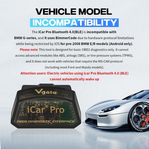 Vgate iCar Pro BLE 4.0 Narzędzie diagnostyczne OBD2