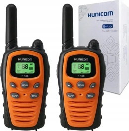 Walkie Talkie HUNICOM H-628 – 2szt, VOX, Latarka LED, Zasięg 8 km