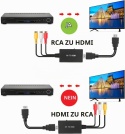 uhddadi Konwerter RCA na HDMI, adapter AV do HDMI