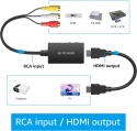uhddadi Konwerter RCA na HDMI, adapter AV do HDMI