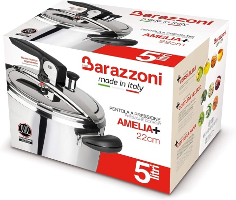 Barazzoni Spa, Szybkowar Amelia, 3,5 litra, Stal 18/10, Made in Italy
