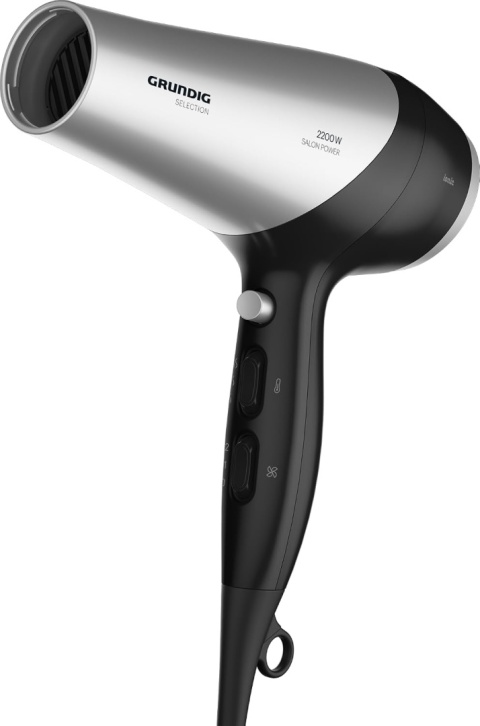 GRUNDIG HD 6080 B suszarka do włosów, 2200 W, funkcja joniki, 3 poziomy temperatury