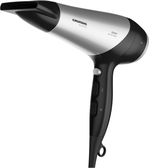 GRUNDIG HD 6080 B suszarka do włosów, 2200 W, funkcja joniki, 3 poziomy temperatury