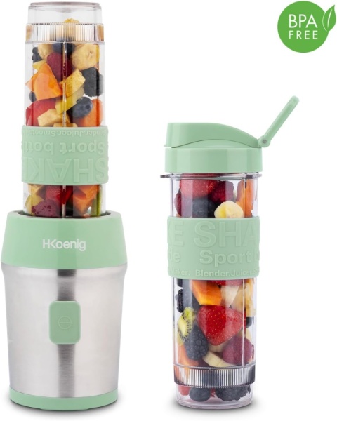 H.Koenig Blender do Smoothie, Pastelowy Zielony, 570 ml