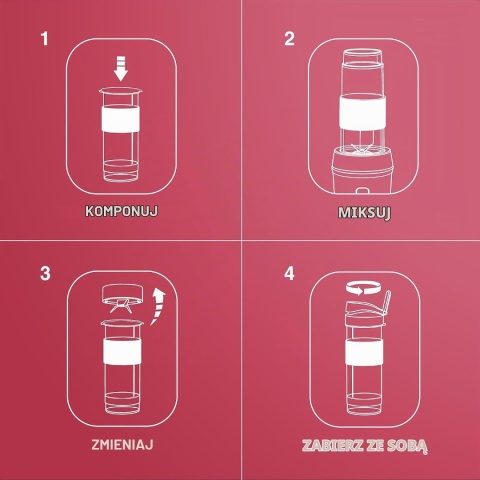 H.Koenig Blender do Smoothie, Pastelowy Zielony, 570 ml