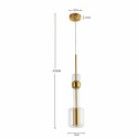 KARE DESIGN LAMPA WISZĄCA CANDY BAR GOLD 13CM ELEGANCKA SZKŁO ZŁOTA PREMIUM