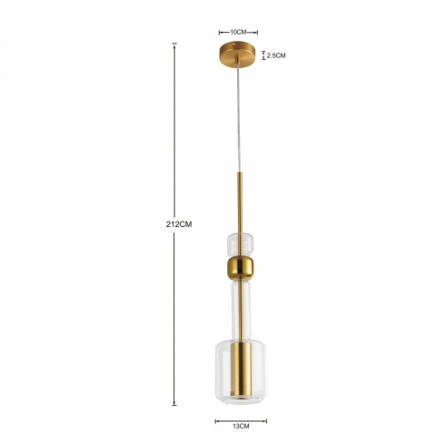 KARE DESIGN LAMPA WISZĄCA CANDY BAR GOLD 13CM ELEGANCKA SZKŁO ZŁOTA PREMIUM