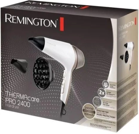 Suszarka do włosów Remington Thermacare PRO D5720 Jonizacja Dyfuzor Zimny nawiew 2400W 2 prędkości 3 temperatury