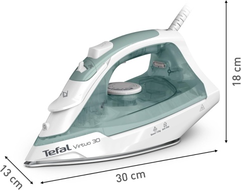 Żelazko parowe TEFAL Virtuo FV2C42 2000W boost 120g/min stopa ceramiczna