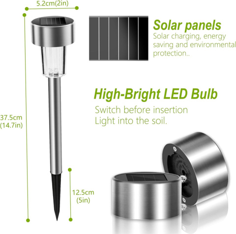 16 sztuk: lampy solarne ogrodowe, wodoodporne, kolorowe, wbijane 16 sztuk: lampy solarne ogrodowe, wodoodporne, kolorowe, wbijane