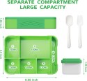 Bento SWOMTEE lunch box 1330 ml z zestawem sztućców z 5 przegródkami Bento SWOMTEE lunch box 1330 ml z zestawem sztućców z 5 przegródkami