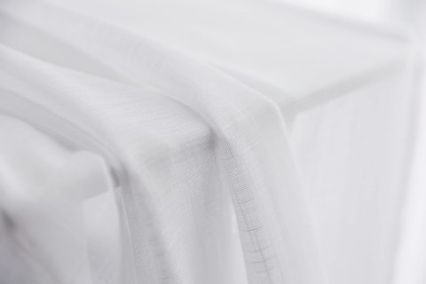 CUCRAF Zasłona woalowa, o wyglądzie lnu, biała 245x140 cm zestaw 2 szt CUCRAF Zasłona woalowa, o wyglądzie lnu, biała 245x140 cm zestaw 2 szt