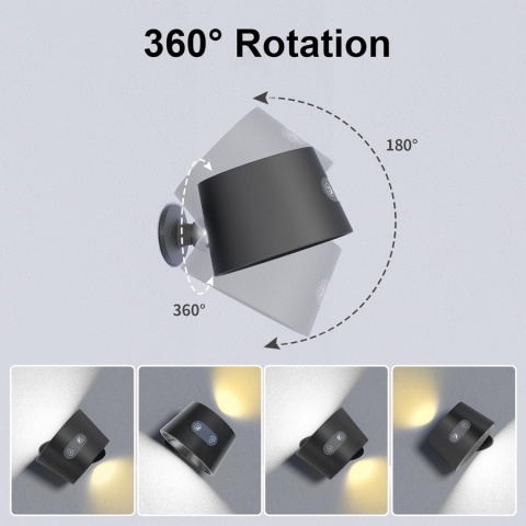 Kinkiety LED YAMYONE Zdalne i dotykowe sterowanie Bezprzewodowa