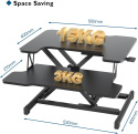 Konwerter na biurko BONTEC, podstawka pod komputer 55 cm do 15 kg