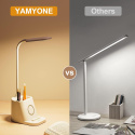 Lampa biurkowa LED YAMYONE z ładowaniem bezprzewodowym, dotykowa