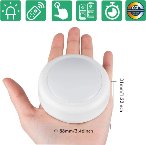 Lampki led punktowe na paterie , sciemniane z pilotem 3 sztuki Lampki led punktowe na paterie , sciemniane z pilotem 3 sztuki