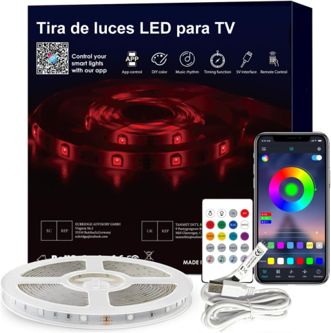 SANSUN Taśma świetlna LED SMART zestaw, USB, z pilotem