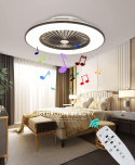TRUYOK lampa sufitowa RGB,głośnik Bluetooth, wentylator z oświetleniem