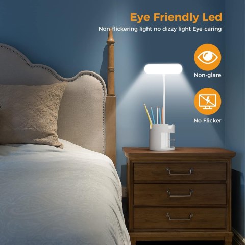 Lampa biurkowa LED, możliwość ściemniania, ładowanie USB, 3 poziomy jasności Lampa biurkowa LED, możliwość ściemniania, ładowanie USB, 3 poziomy jasności