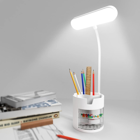 Lampa biurkowa LED, możliwość ściemniania, ładowanie USB, 3 poziomy jasności