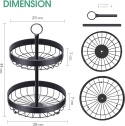 2-poziomowa miska na owoce do kuchni, zdejmowany kosz , patera