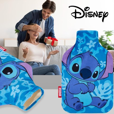 Butelka na gorącą wodę Disney Stitch z polarową osłoną Termofor Butelka na gorącą wodę Disney Stitch z polarową osłoną Termofor