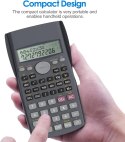 Helect 2-liniowy kalkulator naukowy inżynierii, odpowiedni dla szkoły i biznesu (czarny)