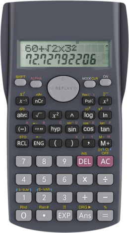Helect 2-liniowy kalkulator naukowy inżynierii, odpowiedni dla szkoły i biznesu (czarny)