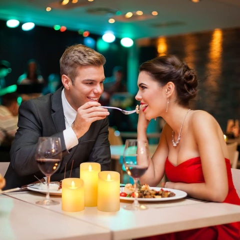 LED Świece 3 szt bezpłomieniowe, zdalne sterowanie 10cm/12.5cm/15cm,