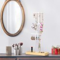 Love-KANKEI Stojak na biżuterię, uchwyt 3 pręty wysokość 58 cm drewno Love-KANKEI Stojak na biżuterię, uchwyt 3 pręty wysokość 58 cm drewno