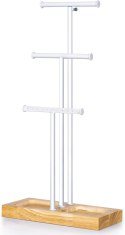 Love-KANKEI Stojak na biżuterię, uchwyt 3 pręty wysokość 58 cm drewno Love-KANKEI Stojak na biżuterię, uchwyt 3 pręty wysokość 58 cm drewno