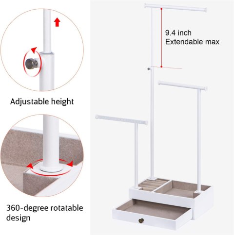 Love-KANKEI organizer na bizuterie 3 poziomy, z dużą szufladą 61 cm Love-KANKEI organizer na bizuterie 3 poziomy, z dużą szufladą 61 cm