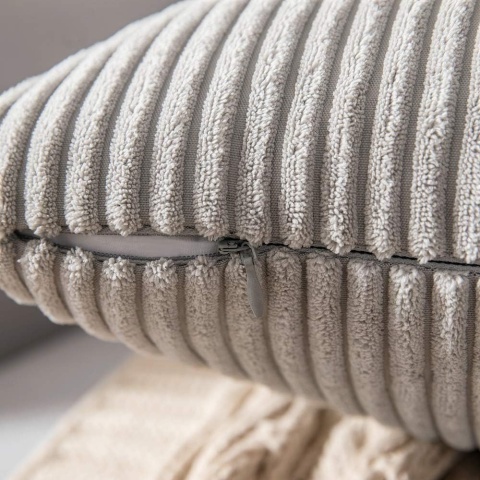 MIULEE poszewki na poduszki ze sztruksu 2 szt, 40 x 40 cm, szare