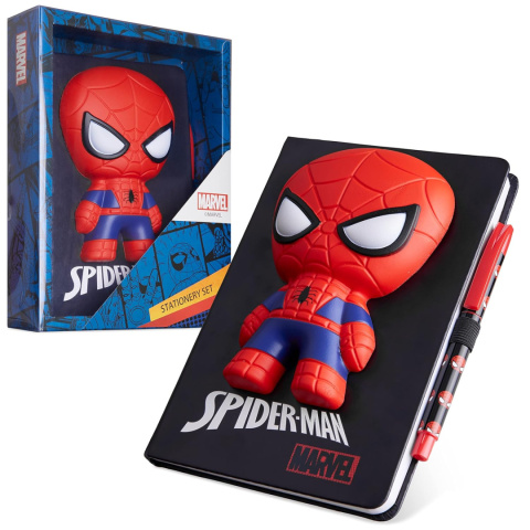 Marvel Spiderman zestaw notatnik i długopis A5, pamiętnik 3D