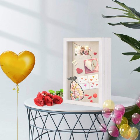Ramka na zdjęcia 3D Love-KANKEI, 20 x 25 cm, drewniana do wypełnienia Ramka na zdjęcia 3D Love-KANKEI, 20 x 25 cm, drewniana do wypełnienia