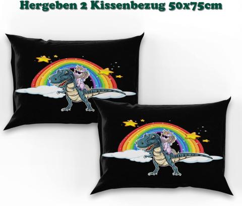 Zestaw pościeli z dinozaurem nadruk 3D z dinozaurem 200 x 200 cm Zestaw pościeli z dinozaurem nadruk 3D z dinozaurem 200 x 200 cm