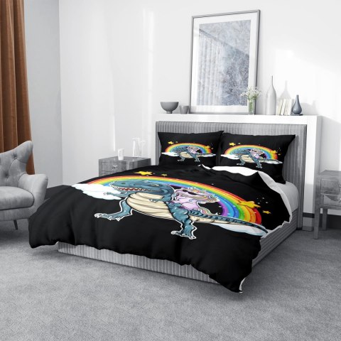 Zestaw pościeli z dinozaurem nadruk 3D z dinozaurem 200 x 200 cm Zestaw pościeli z dinozaurem nadruk 3D z dinozaurem 200 x 200 cm