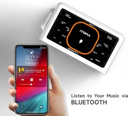 Radio z budzikiem z głośnikami Bluetooth ladowarka, iTOMA CKS708