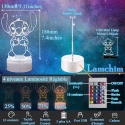 Belle Stitch 3D LED lampka nocna, Anime Stitch 16 kolorów lampa, pilot