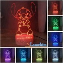 Belle Stitch 3D LED lampka nocna, Anime Stitch 16 kolorów lampa, pilot