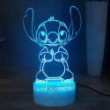 Belle Stitch 3D LED lampka nocna, Anime Stitch 16 kolorów lampa, pilot