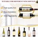Giyiprpi Metalowy stojak na wino, montowany na ścianie, 2 szt